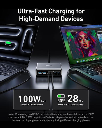 Anker Prime Charger, 200W 6-Port GaN Charging Station, USB-C PD Fast Charging - Image 3