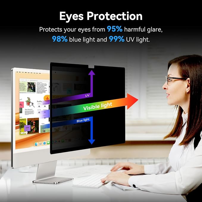 Privacy Screen for iMac 27 Inch Studio Display Desktop Computer Monitor - Image 4