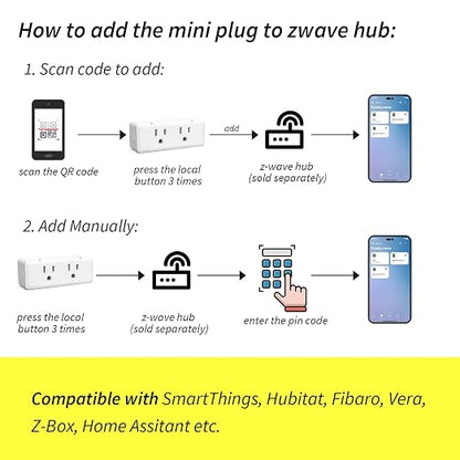 Minoston 800 Series Zwave Dual Outlet Plug, On/Off Z-Wave Repeater Switch - Image 5