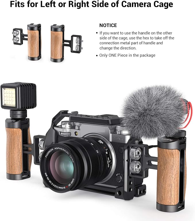 SMALLRIG Wooden Mini Handle Side Handgrip - Image 2
