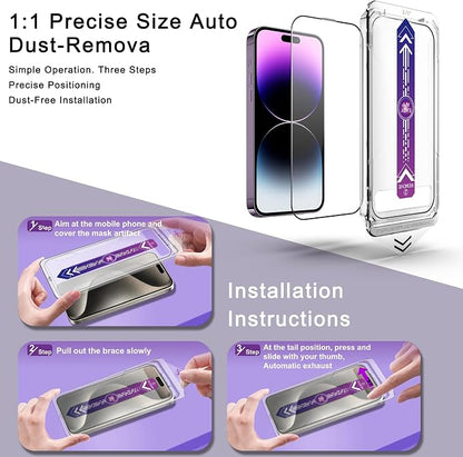 2 Pack Screen Protector for iPhone 14 Pro Max/iPhone 15 Plus/iPhone 16 Plus - Image 3