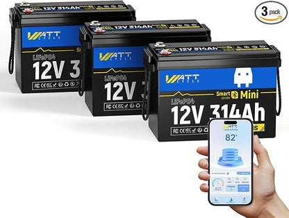 12V 314Ah Lithium LiFePO4 Battery Mini by Wattcycle