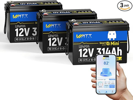 12V 314Ah Lithium LiFePO4 Battery Mini by Wattcycle