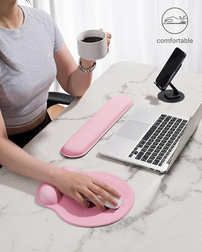 Ergonomic Mouse Pad Wrist Support Set, Memory Foam Keyboard Wrist Rest Set - Image 7