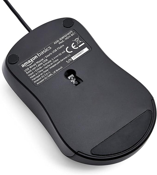 Amazon Basics 3-Button USB Wired Mouse - Image 2