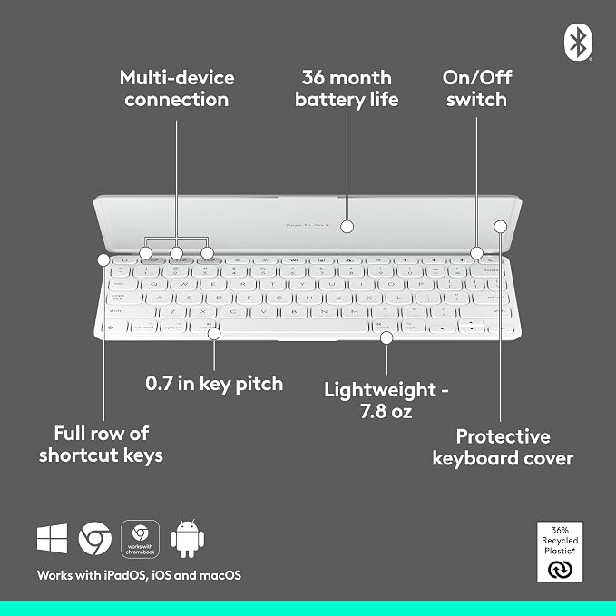 Logitech Keys-to-GO 2 Portable Wireless iPad Keyboard - Image 6