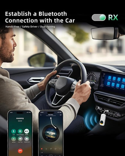Bluetooth Wireless Audio Transmitter/Receiver, 20+ Hours Playtime, Supports 2 - Image 4