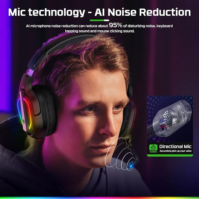 FC200 PC Gaming Headset for PS4, Xbox One, Noise Canceling Headphones - Image 3
