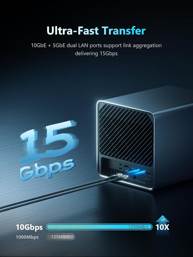 MINISFORUM N5 Pro 5-Bay Desktop AI NAS, AMD Ryzen AI 9 HX PRO 370 CPU, 96GB - Image 6