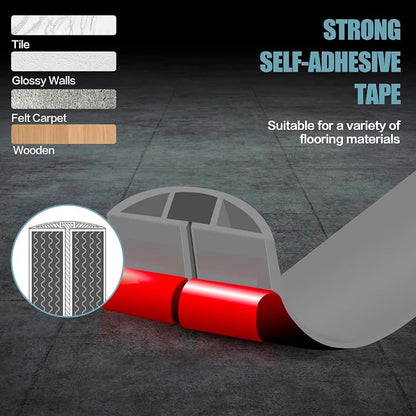 Floor Cord Cover Self Adhesive Cord Hider, 3.3FT Cable Management, Extension - Image 4