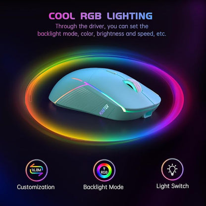 FFJ Wireless Gaming Mouse, 24000 DPI, Tri-Mode 2.4G/USB-C/Bluetooth 5.3 Gaming - Image 6