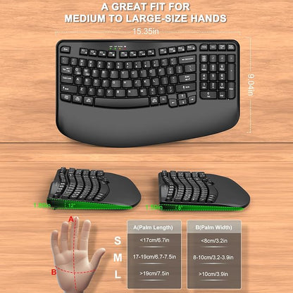 EDJO Ergonomic Wireless Keyboard - Image 3