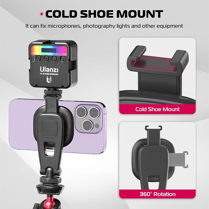 ULANZI Magnetic iPhone Tripod Mount MA23, Magnet Phone Holder Adapter Tripod - Image 5