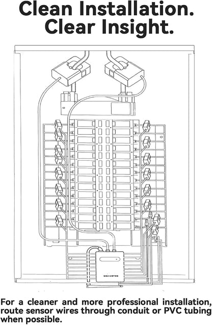 Smart Home Energy Monitor with 16 50A Circuit Level Sensors, Real-Time Power - Image 3