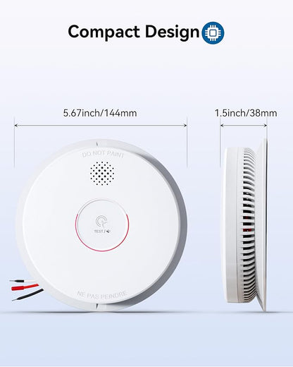 SITERWELL Smoke Detector, Hardwired Interconnected Smoke Detector, - Image 8