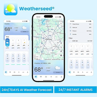 Sainlogic Smart WiFi Weather Station, Wireless Indoor Outdoor Weather Station - Image 2