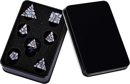 DND Crack Stripe Dice, Metallic Glitter Dice Set - Image 6