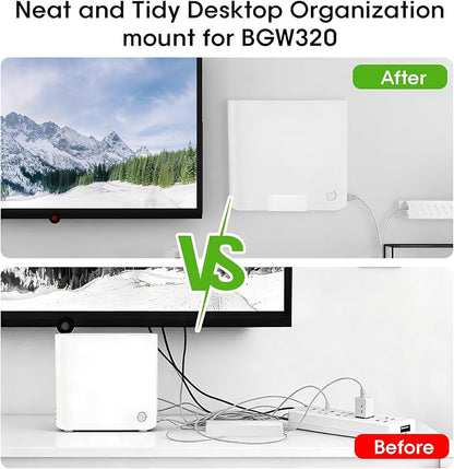 Metal Wall Mount for AT&T Fiber BGW320+Power Bricks Mount Holder Kit, Designed - Image 5