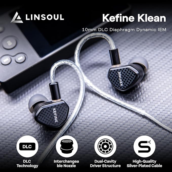 Linsoul Kefine Klean in Ear Monitor, 10mm DLC Diaphragm Dynamic Driver HiFi - Image 2