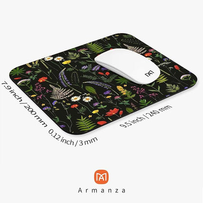 Square Mouse Pad Flowers, Personalized Premium-Textured Custom Mouse Mat Design - Image 2