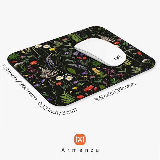 Square Mouse Pad Flowers, Personalized Premium-Textured Custom Mouse Mat Design - Image 2
