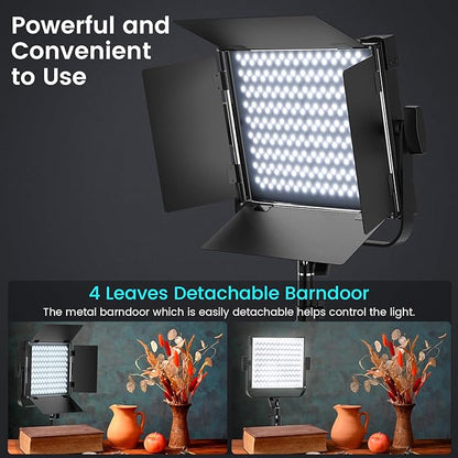2-Pack RGB Photography Lighting Kit, 50W Bi-Color Professional LED Studio Lights - Image 5