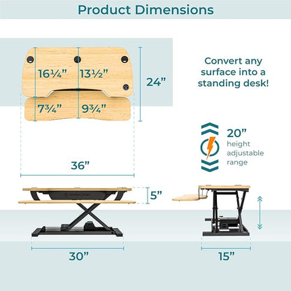 VERSADESK Electric Standing Desk Converter, 36 Inch PowerPro™ Height Adjustable - Image 4