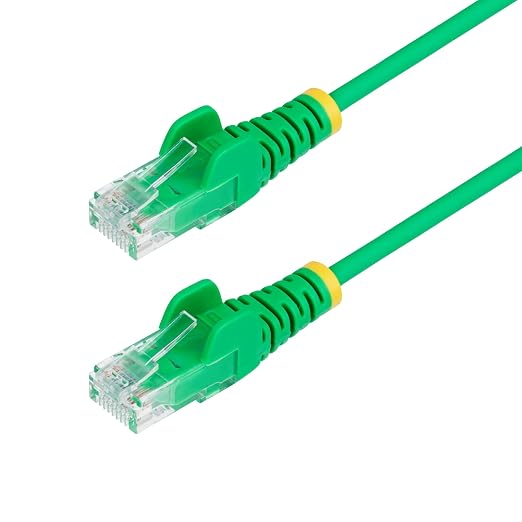 StarTech.com 6in Green Slim CAT6 Ethernet Cable, Snagless RJ45, 28AWG Pure Bare by StarTech