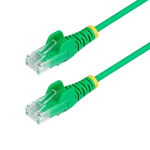 StarTech.com 2ft Green Slim CAT6 Ethernet Cable, Snagless RJ45, 28AWG Pure Bare by StarTech