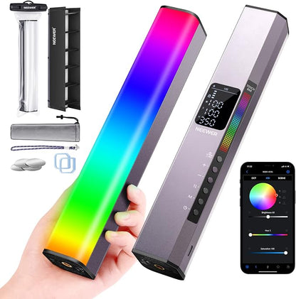 NEEWER RGB LED Video Light Stick, Touch Bar&APP Control, Magnetic Handheld by Neewer