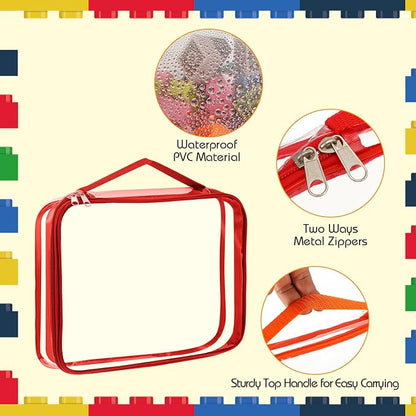 Sanwuta 6 Packs Toy Storage Bags, PVC Organizing Case Bags - Image 3