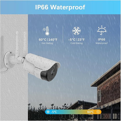WEILAILIFE 【2-Way Audio】 Outdoor Wireless Security Camera System, Wireless DVR - Image 9