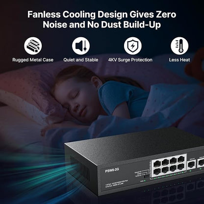 8 Port Full Gigabit PoE+ Switch - Image 4