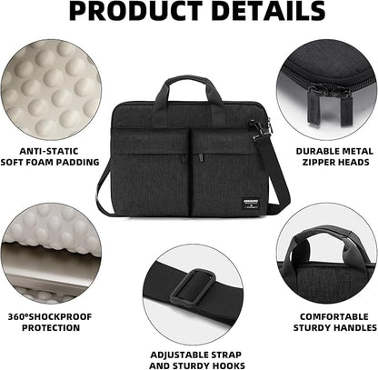 KINGSLONG 17-17.3 inch Slim Laptop Bag, Computer Carrying Case - Image 5