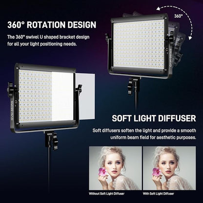 GVM RGB LED Video Light with Lighting Kits, 680RS 50W Led Panel Light with - Image 6