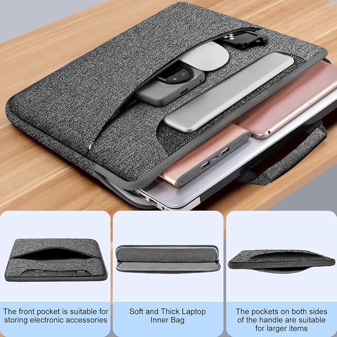 Universal Laptop Shoulder Bag 13-17.3 Inch Shockproof Briefcase - Image 4