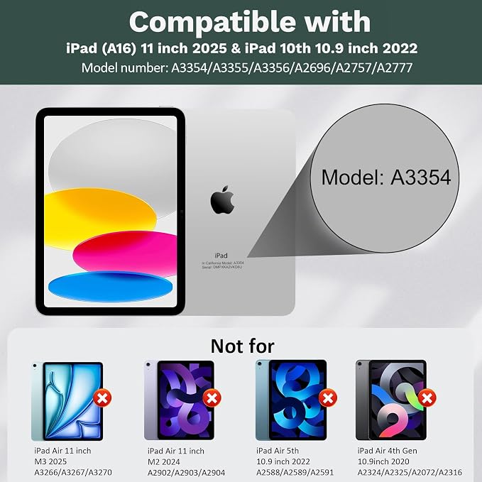 MoKo Touch Keyboard Case for iPad 11th Generation 11 inch 2025, iPad 10th - Image 2