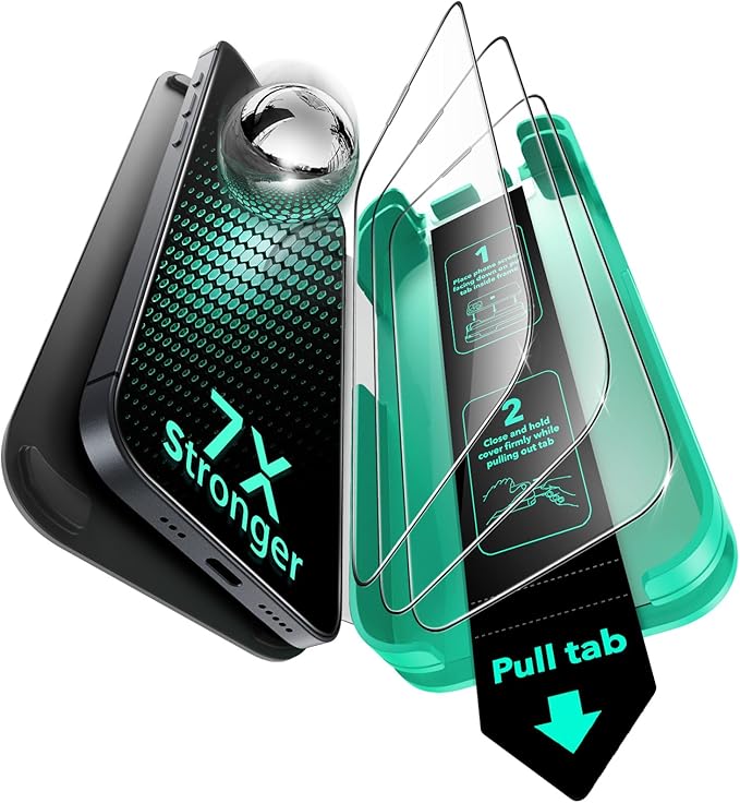 ESR 3 Pack 9H+ Glass for iPhone 14 Pro Max Screen Protector, Armorite by ESR