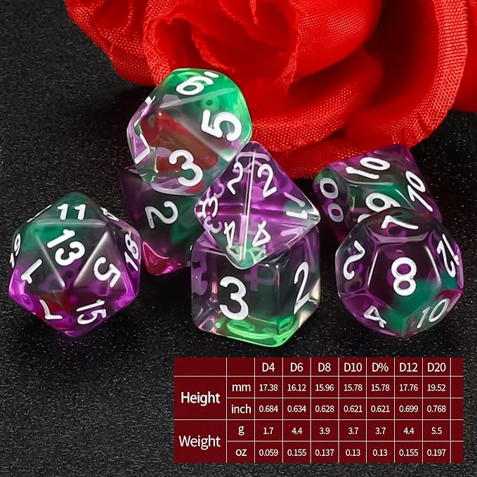 QMAY DND Dice Set -D&D Polyhedral Dice - Image 3