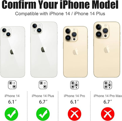 AGVEE 3+3 6 Pack for iPhone 14 6.1" / 14 Plus 6.7" Camera Lens Cover Protector - Image 2