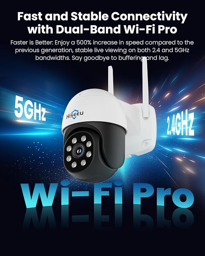 Hiseeu 4K 8MP Security Camera Outdoor, Wireless Home Security Camera - Image 5