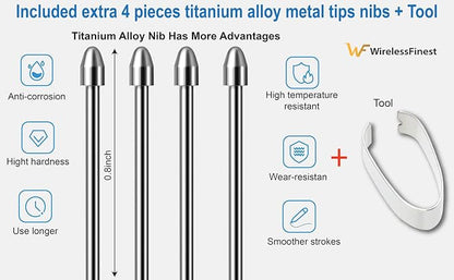 No Worn Out Titanium Alloy Metal Remarkable 2 Pen Tips Replacement Compatible - Image 2