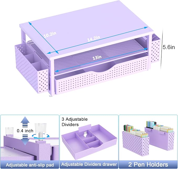 Desk Organizer and Accessories, Computer Monitor Stand Riser - Image 6