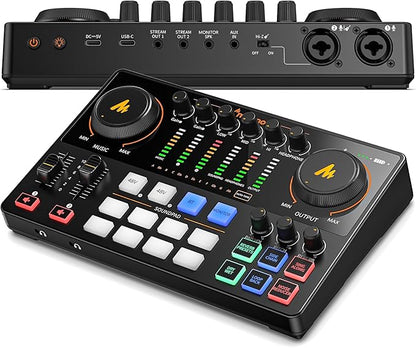 MAONO Podcast Equipment Bundle: Audio Interface mixer by MAONO