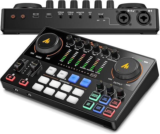 MAONO Podcast Equipment Bundle: Audio Interface mixer by MAONO
