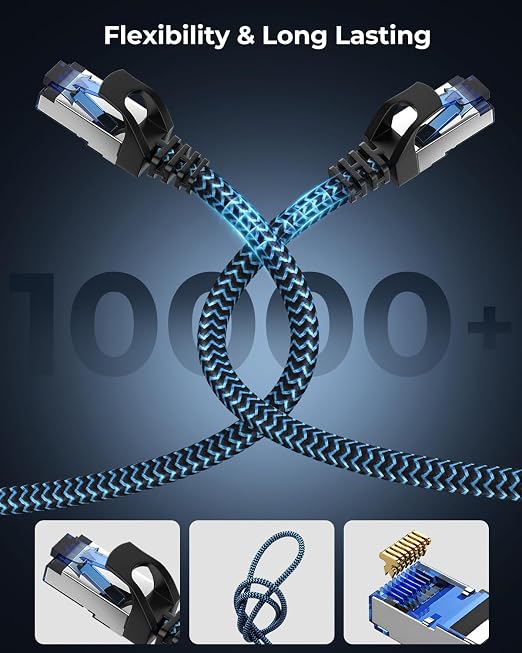 Cat8 Ethernet Cable 5 ft 1 Pack, High Speed 40Gbps 2000MHz, Compatible - Image 4