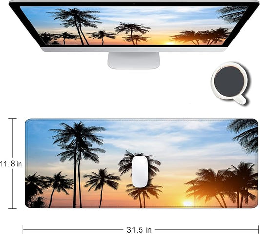 Large Gaming Mouse Pad with Stitched Edges, Extended Desk Mousepad with - Image 2