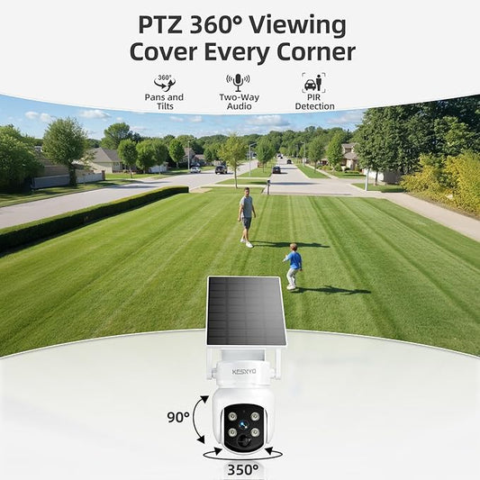 Solar Security Cameras Wireless Outdoor, 4MP Solar Powered, 8 Cam kit, Color - Image 2