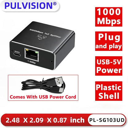 3 Port Gigabit Wired Ethernet Switch 1000Mbps USB Type-C 5V Powered Aluminum - Image 2
