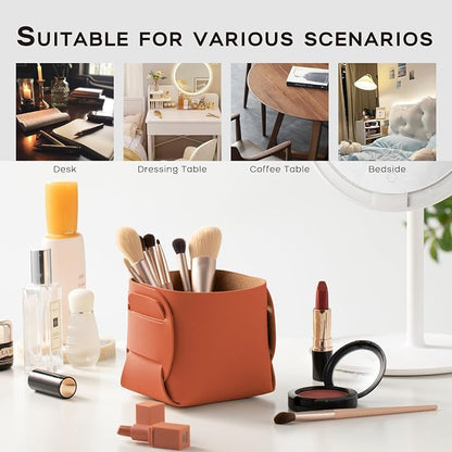 HOMIEAZICOZI 2-Pack Cork Leather Desk Accessories Storage - Image 5